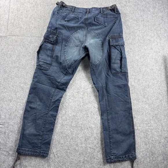 VTG Ralph Lauren Surplus Div Mountain Trousers Mens 32x28 Blue Cargo Pants - Picture 7 of 15